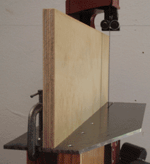 Bandsaw fence, front view
