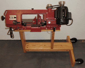 Bandsaw stand with saw