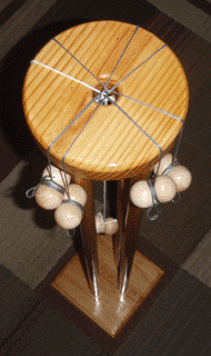 Table and bobbins in use