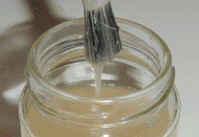 Casein glue on brush