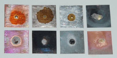 Set of test pieces