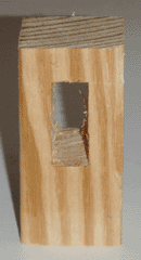 Finished through-mortise