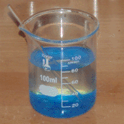 Undissolved copper sulfate