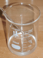 Potassium hydroxide in water