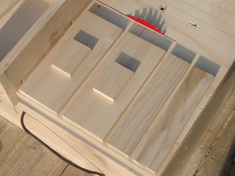 Wood, cut into box parts