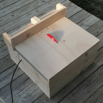 Table saw, in crosscut configuration
