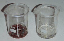 Tannic acid and ferrous acetate