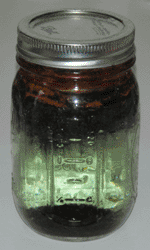 Jar of iron acetate